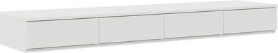 vidaXL Bedlades met lade Wit 135 x 36,5 x 16,5 cm Bewerkt hout