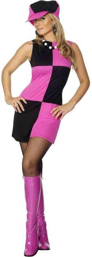 Smiffys Swinging 60s Costume - Roze - Maat S - Vrouwen