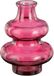 Mica Decorations Bloemenvaas Sira - transparant glas - roze - D12 x H16 cm - sierlijk model