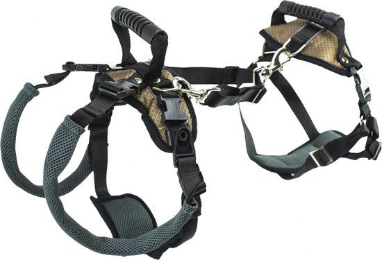 Altranet Hondentuigje Carelift - Bruin/Zwart - Nylon - 80-114 cm