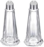 Westmark Peper- en zoutstel, 2-delig, New York, Glas/Roestvrij staal, Zilver/Doorzichtig