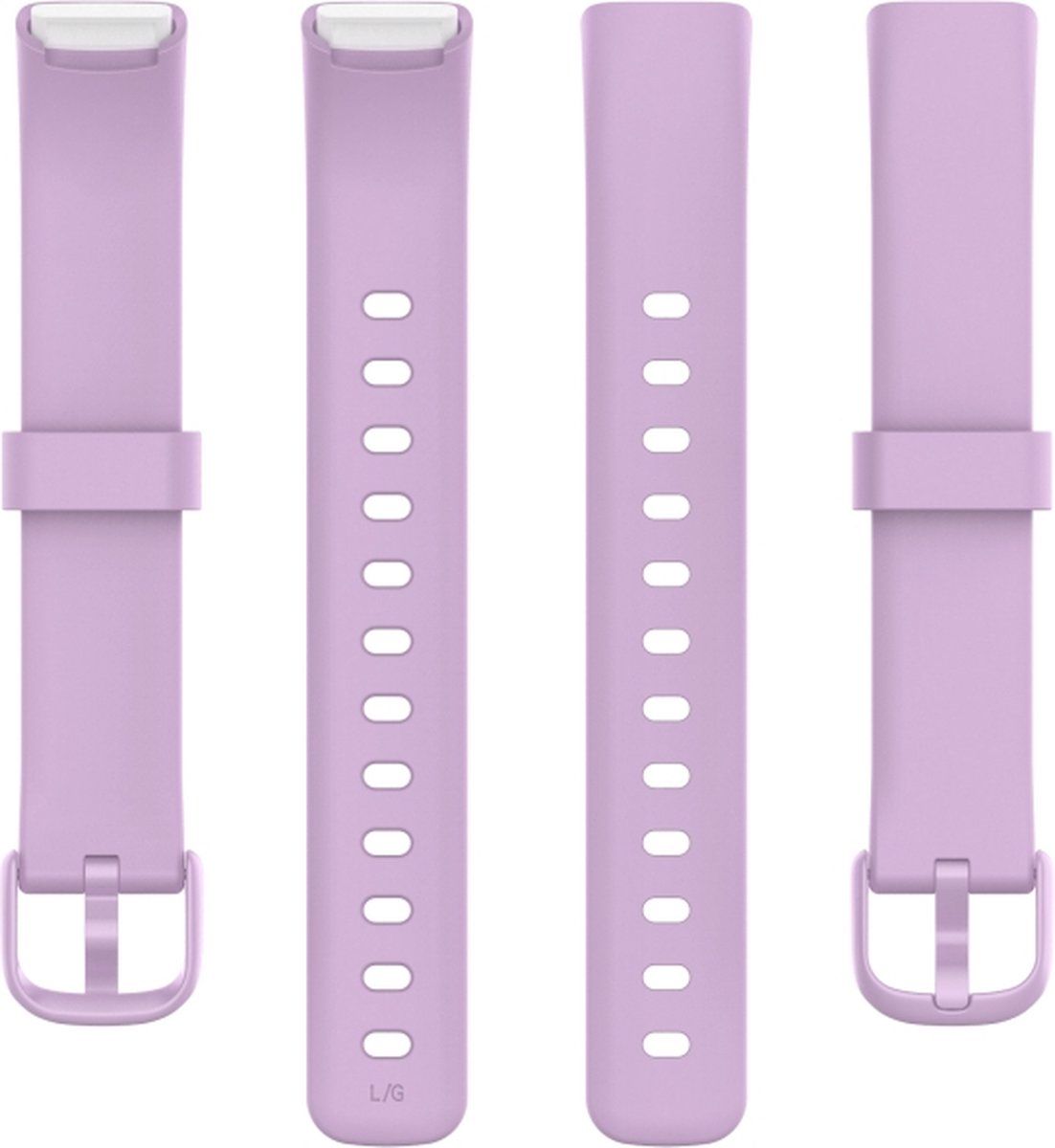Intercella Siliconen bandje - geschikt voor Fitbit Luxe - maat s/m - lila
