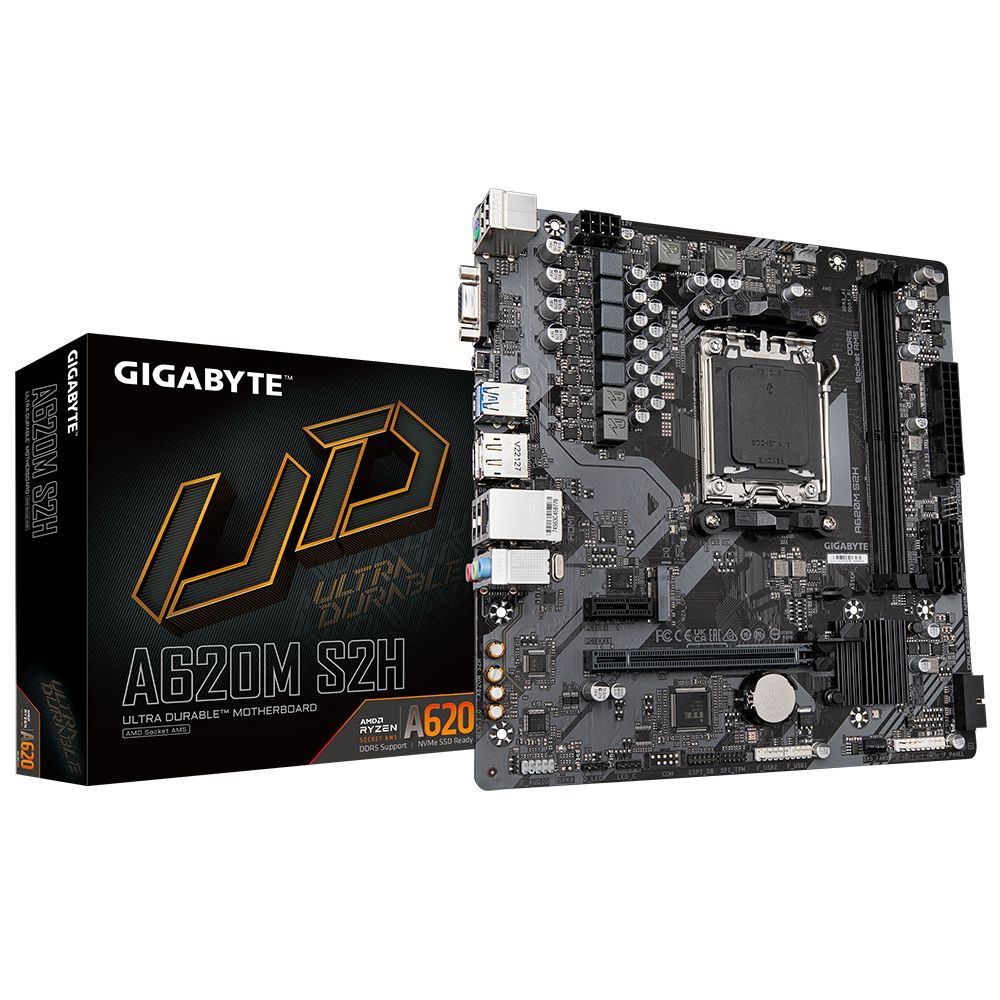 Gigabyte A620M S2H - Micro ATX Motherboard - AMD A620 - Socket AM5
