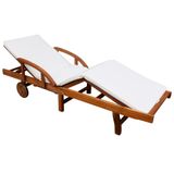VidaXL Lit de jardin avec coussin bois d'acacia massif
