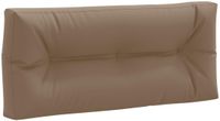vidaXL Pallet rugkussen VIANEN 100% Polyester Taupe 120 x 60 x 12 cm
