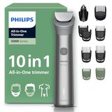 Philips Multigroom 5000-serie Alles-in-één 10-delige Trimmer – Scheerapparaat & Tondeuse voor Gezicht, Hoofd & Lichaam, Zelfslijpende, Volledig Metalen Mesjes, 11 Lengtestanden (0,5-16 mm), MG5918/15