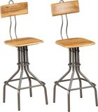vidaXL Barstoelen 2 st massief gerecycled teakhout