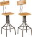 vidaXL Barstoelen 2 st massief gerecycled teakhout