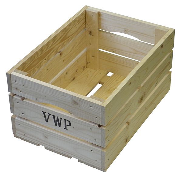 Vwp Fietskrat Hout 40 liter - Bruin / Naturel