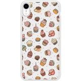 iPhone XR Cupcake vintage bedrukt siliconen hoesje