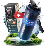 BACHGOLD Outdoor Waterfilter Fles met 1500L Filtercapaciteit | Blauw XL, 800 ml