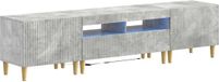vidaXL 3-delige LED TV-kast ARNHEM Betongrijs Bewerkt hout