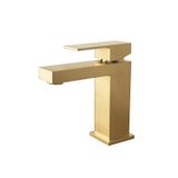 Boss & Wessing Colorato BWS Wastafelkraan | Colorato Square | Vierkant | Geborsteld Goud