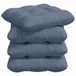 vidaXL - Zitkussens - 4 st - Corduroy stof - Blauw - 40 x 40 cm
