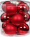 Inge-glas Inge Christmas Goods Kerstballen - 12x stuks - rood - 8 cm
