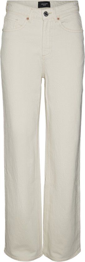 Vero Moda VMTESSA Wide Leg Jeans - Ecru - Women's W33/L32 - High Waist - 2024 Spring/Summer