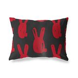 BonaMaison Rood-Zwart Decoratieve Kussensloop, Kussenhoezen Bank, Decoratieve Kussenhoesjes, Kussensloop; Sofa, Slaapkamer, Kantoor, Auto 45x60 Cm - Ontworpen en vervaardigd in Turkije