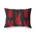 BonaMaison Rood-Zwart Decoratieve Kussensloop, Kussenhoezen Bank, Decoratieve Kussenhoesjes, Kussensloop; Sofa, Slaapkamer, Kantoor, Auto 45x60 Cm - Ontworpen en vervaardigd in Turkije