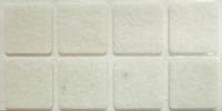 Fackelmann 62707 Vloerbeschermer voor meubilair, 8 stuks, Vierkant, Wit, Vilt, 25 x 25 mm