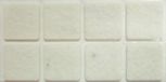 Fackelmann 62707 Vloerbeschermer voor meubilair, 8 stuks, Vierkant, Wit, Vilt, 25 x 25 mm
