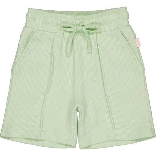 QPI Mini regular waist sweatshort lichtgroen met textuur
