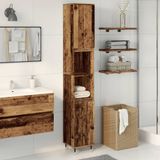 Maison Exclusive - Meuble de salle de bain aspect bois ancien 30x30x190 cm Matériau dérivé du bois