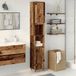 Maison Exclusive - Meuble de salle de bain aspect bois ancien 30x30x190 cm Matériau dérivé du bois