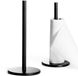 Excellent Houseware Keukenrolhouder 15x32cm zwart RVS
