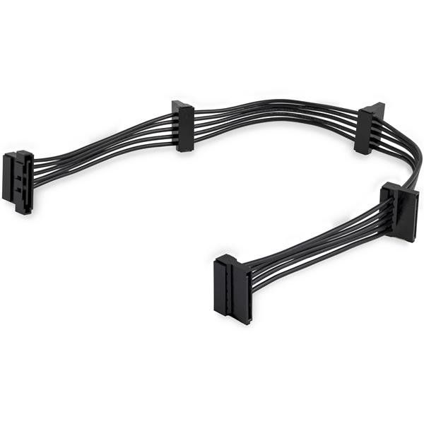 StarTech.com 4x SATA Voedingskabel Splitter Adapter - Zwart - 0.4m