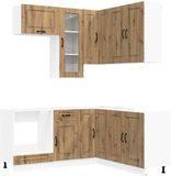 vidaXL Keukenblok KALMAR 8-delig Artisanaal eiken Hout