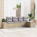 Maison Exclusive - Ensemble de canapés, 5 pièces. Beige [Synthétique]: Polyrotan