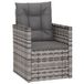 VidaXL Tuinstoel met kussens poly rattan grijs