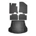 OMAC 3215YPS-484 Jeu de tapis de sol Caoutchouc, noir