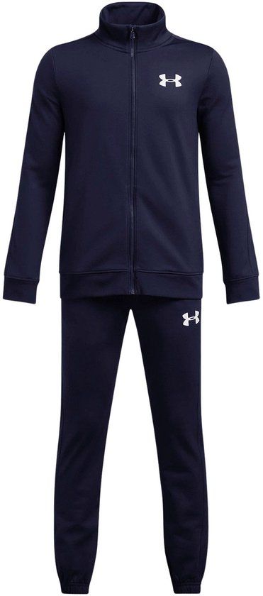 Under Armour UA Rival Knit Track Suit - Midnight Navy - Wit - Kids