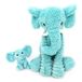 Les Déglingos Les PTIPOTOS DIMOITOU de olifant mama & Bebee – 24 cm – aqua blauw