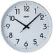 Unity wandklok, Fradley, Stille veeg, modern, Wit, 30 cm (Zilver)