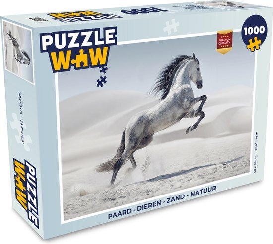 MuchoWow Puzzel Paard - Dieren - Zand - Natuur - Legpuzzel - Puzzel 1000 stukjes volwassenen - Sinterklaas cadeautjes - Sinterklaas voor grote kinderen