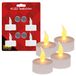 Idena 408998 Led-theelichtjes, 4 stuks, elektrische kaarsen met flikkerend licht, inclusief batterijen, decoratie voor bruiloft, feest, Kerstmis, Pasen, als sfeerlicht, van kunststof