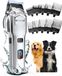 Tondeuse pour chien pour poils épais - rechargeable par USB - silencieux - 2000 mAh - lames en acier inoxydable