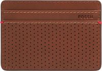 FOSSIL Rennsport Card Case Medium Brown Leren Kaarthouder voor Mannen