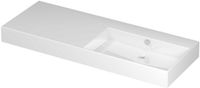 Wastafel INK Unlimited Wastafel Porselein Rechts Zonder Kraangat - 1200x450x110 mm - Glans Wit