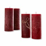 LOBERON Kaars set van 4 Homel rood