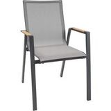 Qopps Stapelstoel Jibba - Aluminium - Teak - Antraciet