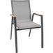 Qopps Stapelstoel Jibba - Aluminium - Teak - Antraciet