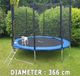 Merkloos Trampoline - blauw - 366 cm