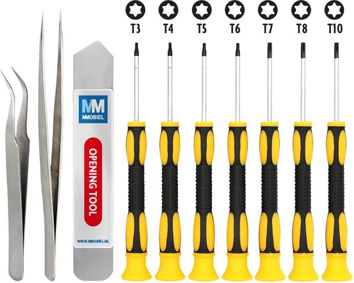 Mmobiel 11-delige Torx Schroevendraaierset met Precisie Tools - 8719244397761
