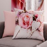 PETTI Artigiani Italiani - Sofakussen met vulling, decoratieve kussens met digitale print, kussenslopen voor slaapkamer, 1 stuk vierkant kussen 50 x 50 cm, 100% Made in Italy