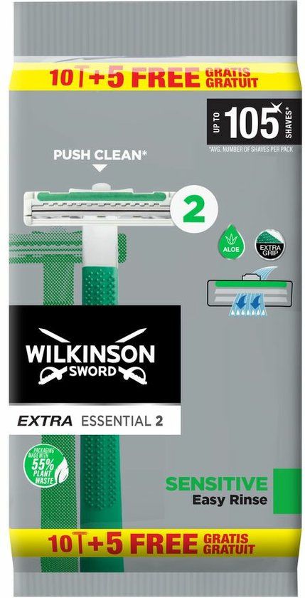Wilkinson Sword Extra 2 Sensitive Wegwerpmesjes - 15 stuks