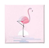 Homemania Afbeelding flamingo-dieren voor woonkamer, slaapkamer, meerkleurig, 60 x 3 x 60 cm, HM20KNV60 x 60 – 155, polyester, hout