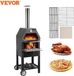 Pizzaoven Four à pizza à bois - avec roues et poignées - extérieur